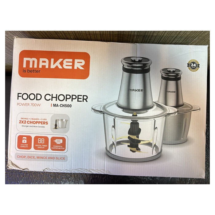 خردکن حرفه ای میکر مدل MA-CH500 دو کاسه